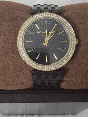 MICHAEL KORS DARCI QUARTZ BLACK + GOLD TONE WOMEN'S WATCH 39MM (MK3322)